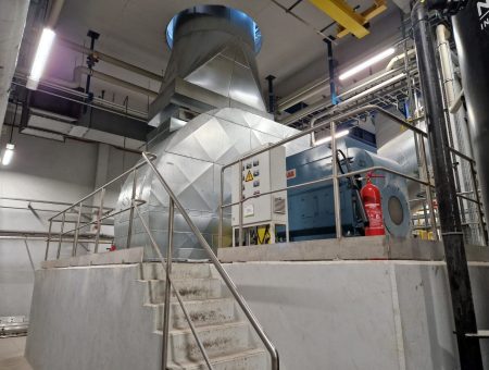 Budowa instalacji odzysku ciepła ze spalin w KHK - wentylatory, kanały spalin